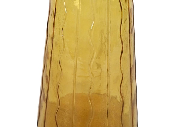 Image 1 of Decanter vintage - Empoli - vetro artistico - ambra - Italia - 1960