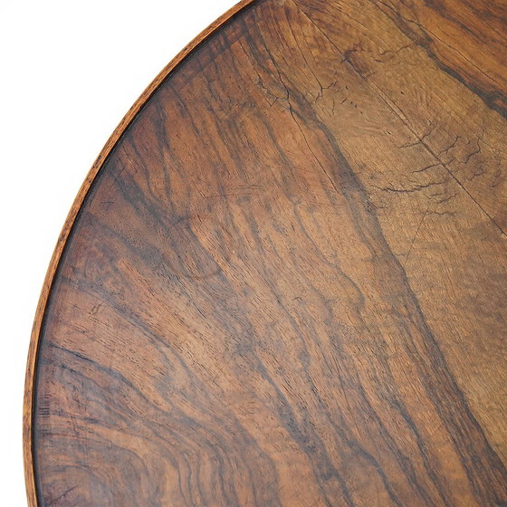 Image 1 of Round wooden coffee table, 1950s