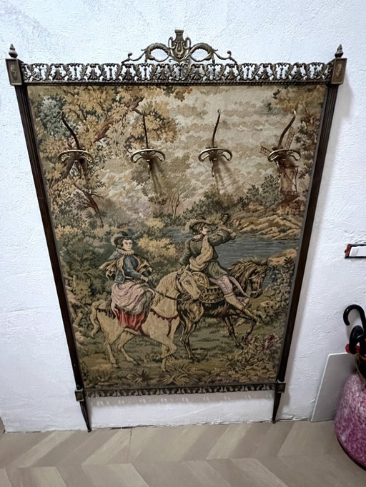 Coat Rack - Brass - France - Tapestry