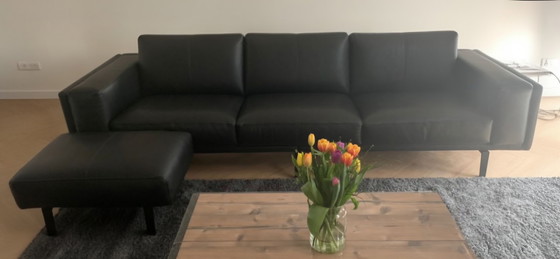 Image 1 of Leolux Bellice – Versione di lusso in pelle con pouf incluso