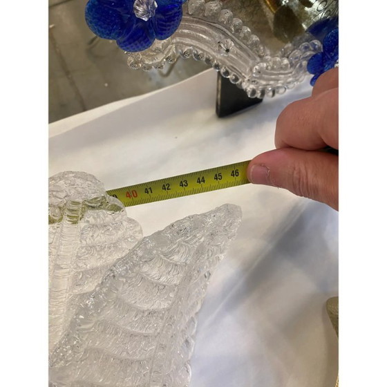 Image 1 of Coppia di applique da parete Tronchi in vetro di Murano trasparente e dorato