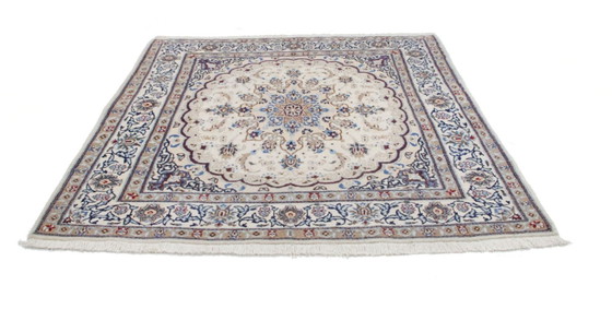 Original Hand-Knotted Persian Rug Nain Kashmari 210 x 200 cm – Rugs & carpets, Wool (photo 3 of 16)