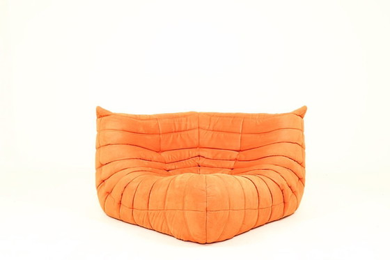 Image 1 of Togo set of 3 pumpkin orange fabric design by Linge Roset 