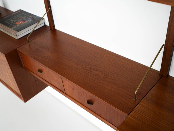 Image 1 of Teakhouten wandrek, Deens design, jaren 60, ontwerper: Poul Cadovius