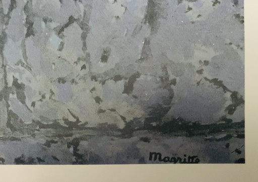 René Magritte: "Le Domaine D'Arnhem, 1962." Signed In the Plate.