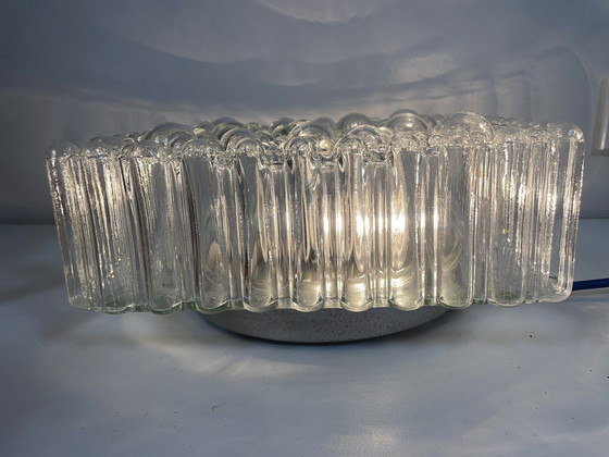 Image 1 of Lampada da soffitto/parete con vetro a bolle di Hustadt Leuchten, 1950