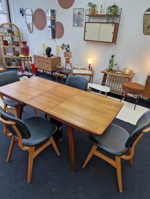 Table de salle à manger design vintage Louis van Teeffelen Type Milano