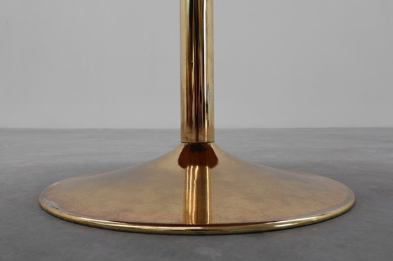 Image 1 of Vintage Round Tulip Coffee Table with Blue Top, France ca. 1960