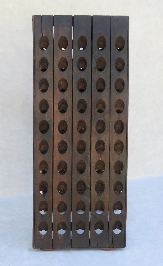 Image 1 of Rastrelliera per champagne francese d'epoca da 100 bottiglie/editore di vino