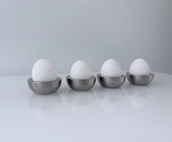 Lot de 4 coquetiers en acier inoxydable – design minimaliste – Vaisselle, rvs (photo 6 of 12)