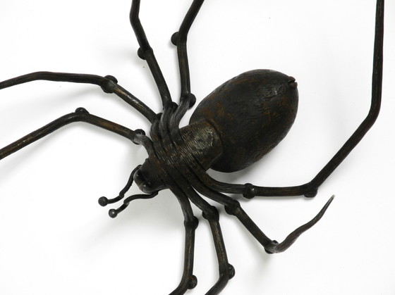 Image 1 of Prachtige Italiaanse Mid Century Moderne "Spin" wanddecoratie van ijzer