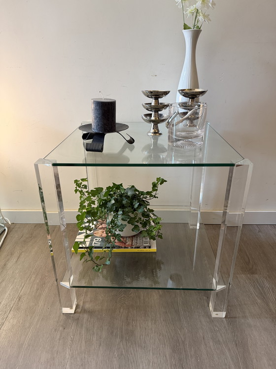 Image 1 of Lucite bijzettafel Hollywood regency jaren 70/80