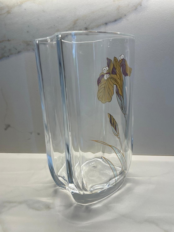 Image 1 of Vase en cristal décoré à la main - Années 60/70