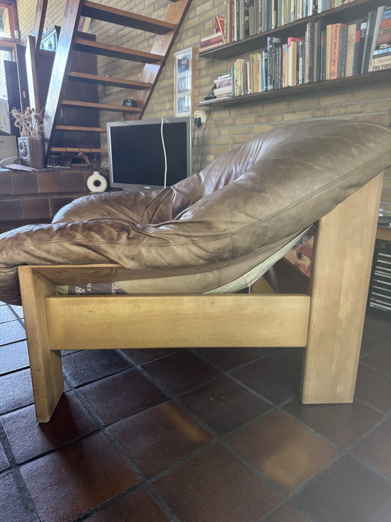 Poltrona design brutalista Leolux – Poltrone, Pelle, Legno (photo 3 of 7)