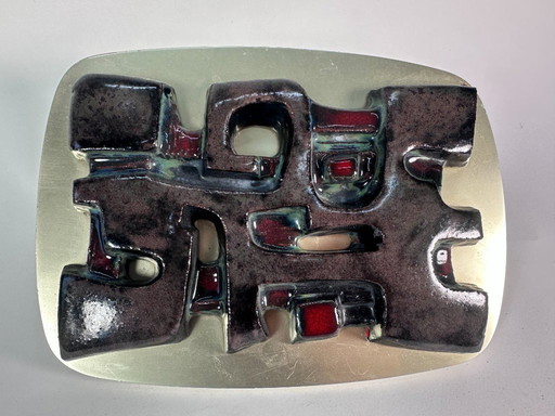 Brutalist / Space Age / Studio ceramic door handle doorknob