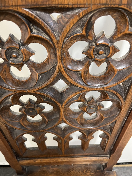 Image 1 of Two Gothic armchairs