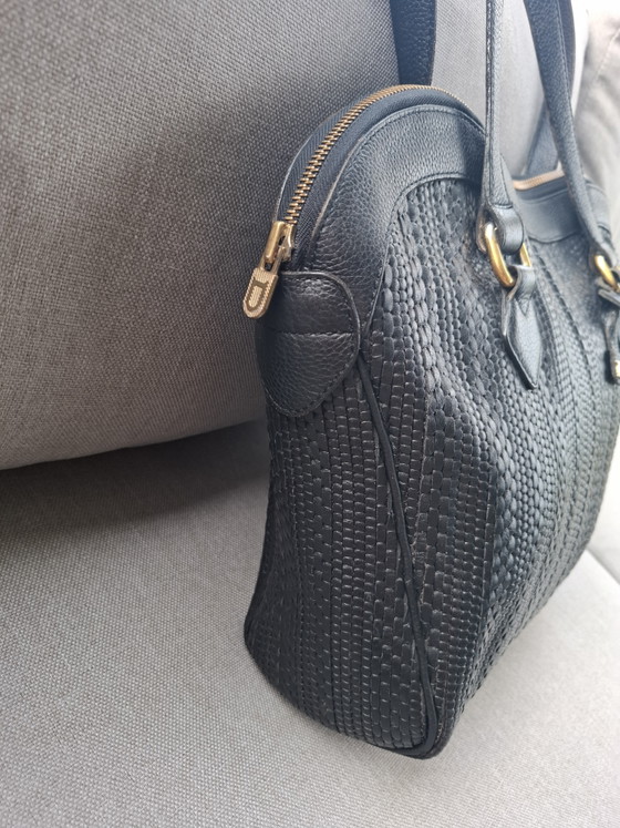 Image 1 of Magnifique sac à bandoulière Delvaux Parsac vintage – Toile de Cuir noire