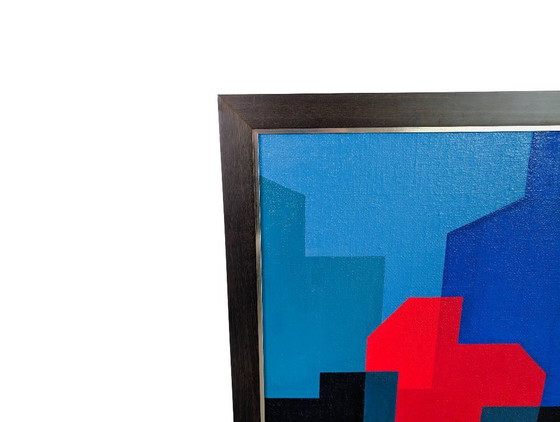 Image 1 of Framed wall art composition Möck burlap jute canvas