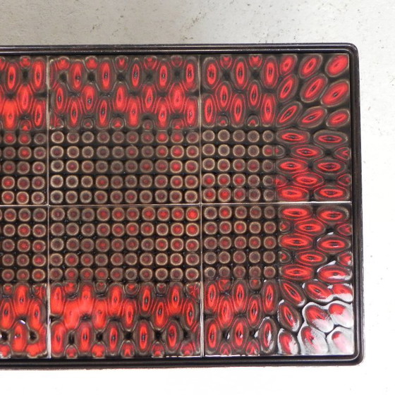 Mid Century Brutalist Tegeltafel, Met 10 Tegels En Stalen Frame, Jaren 60 – Bijzettafels, Iron, Ceramic (photo 16 of 22)