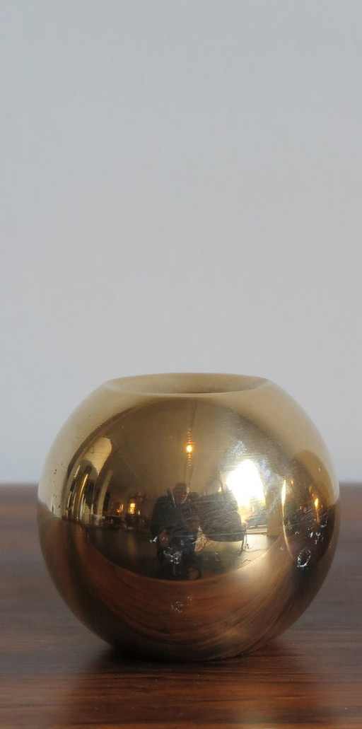 Brass Candle holder, Denmark, 1950s