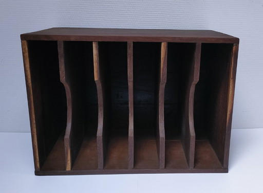 Mesita de noche vintage de madera patinada