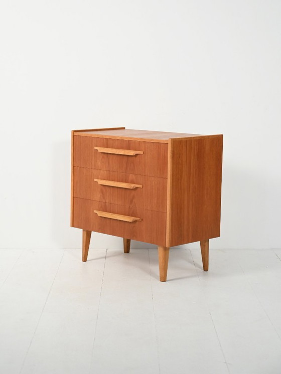 Image 1 of Scandinavian chest of drawers ’50s–’60s in teak and oak