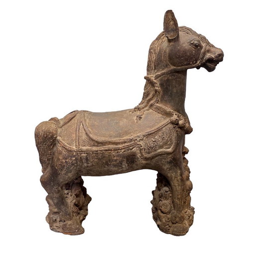Caballo de terracota antiguo procedente de un templo de la India.