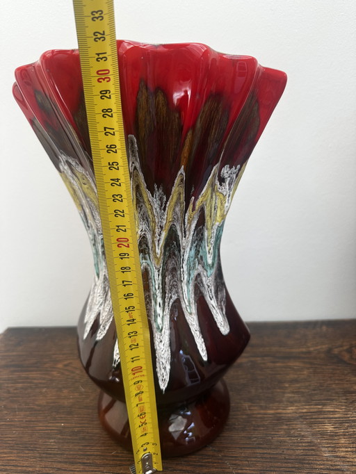 Grand Vase attribué Vallauris H 32 cm Forme Coquillage - Vintage 