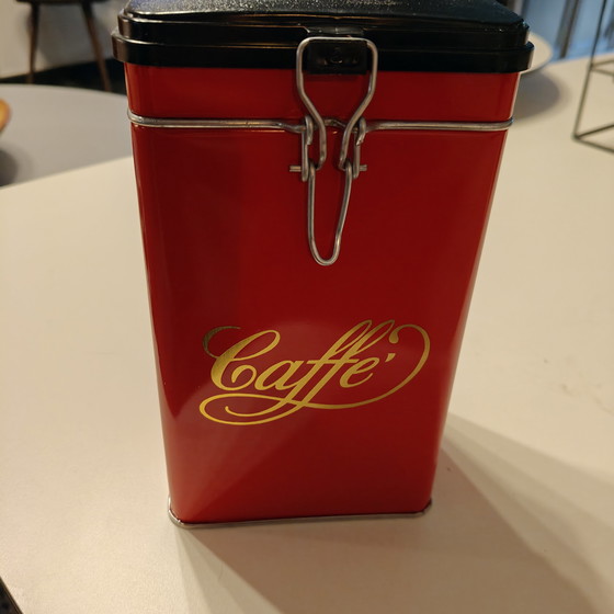 Image 1 of Set di 6 barattoli di caffè vintage "Caffé" mai usati.