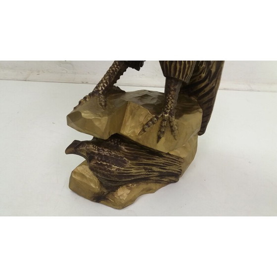 Image 1 of Vintage Art Deco wooden eagle sculpture, Germany 1920