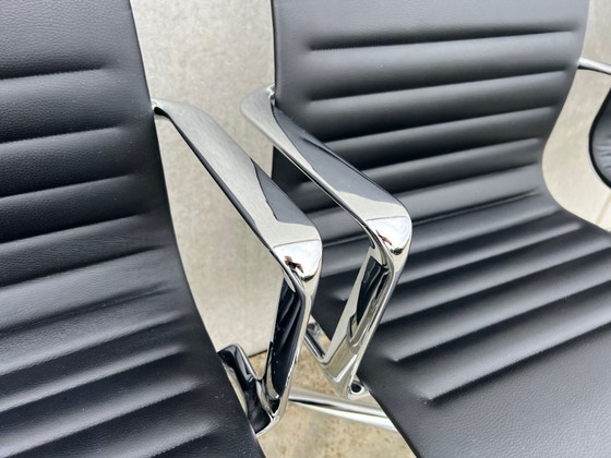 Image 1 of 4 sedie da conferenza in pelle ICF Una