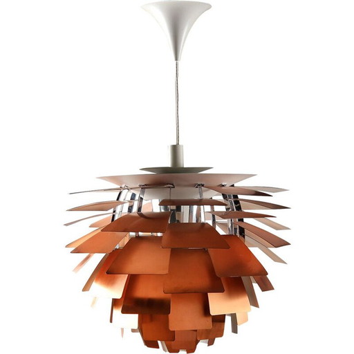 Lámpara colgante de alcachofa vintage de cobre de Poul Henningsen para Louis Poulsen, 1958
