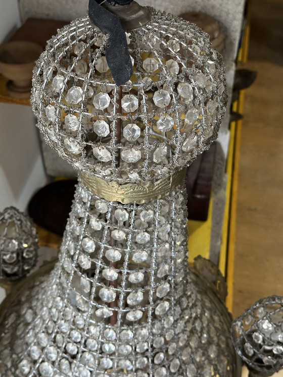 Image 1 of Kronleuchter im Stil Louis XVI. (Mongolfiere) – 19. Jahrhundert