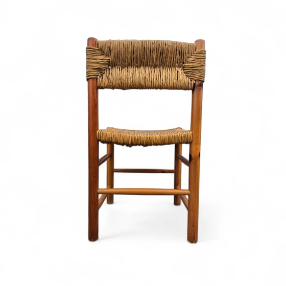 2 x pine wood woven reed dining chairs / France 1950s (photo 40 of 40)