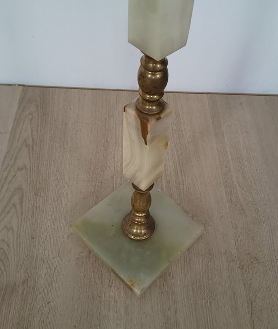 Image 1 of Luxuriöser 50er Jahre Standaschenbecher mit Marmor