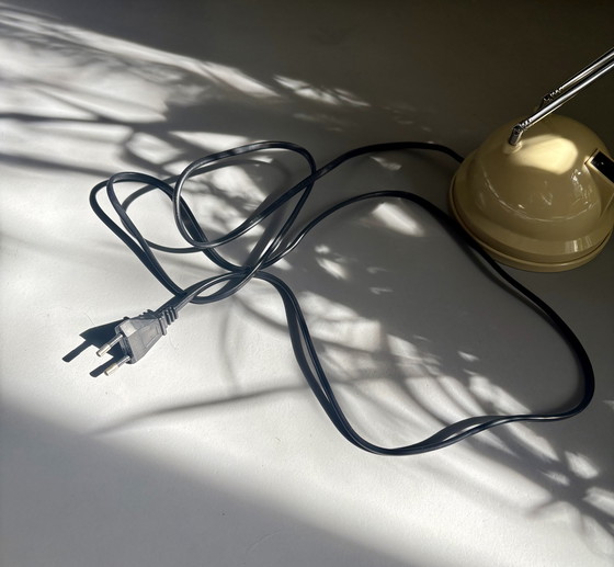 Image 1 of Beautiful vintage telescopic desk lamp in butter yellow / retro beige