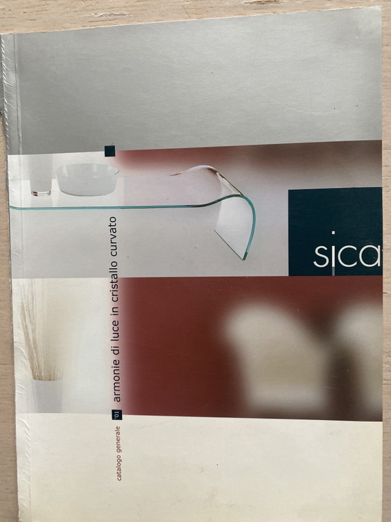 Console en verre courbé, design italien, SICA – Glass, Chrome (photo 8 of 10)