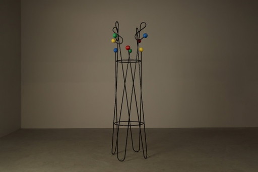 Freestanding Coat and Hat Stand in the Style of Roger Féraud