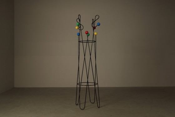 Image 1 of Freestanding Coat and Hat Stand in the Style of Roger Féraud