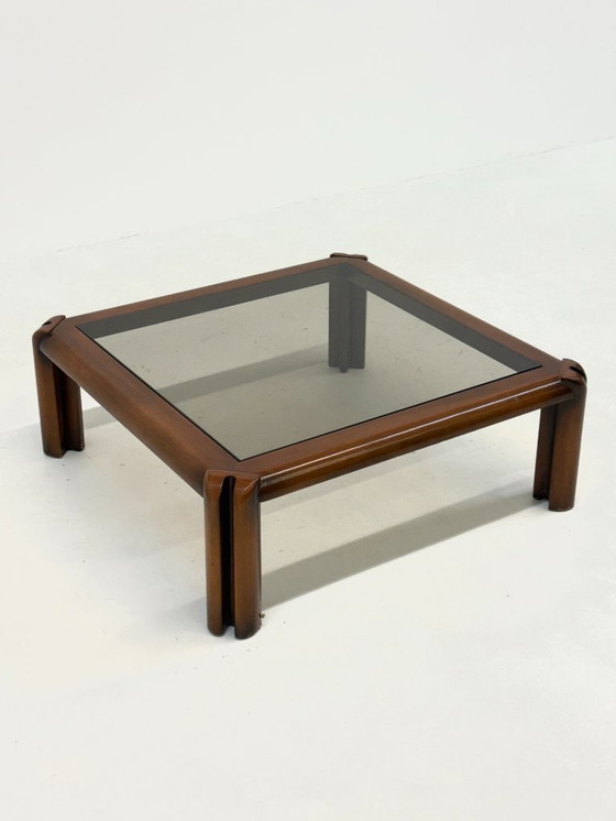 Image 1 of Square Italian coffee table with glass top
