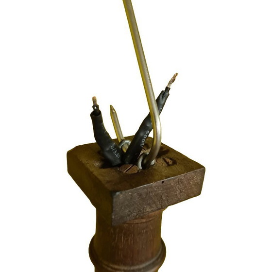 Image 1 of Lámpara colgante francesa de madera con cabezas de águila de alrededor de 1900