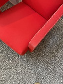 4 sillones Rietveld Cassina 637 Utrecht de tela roja