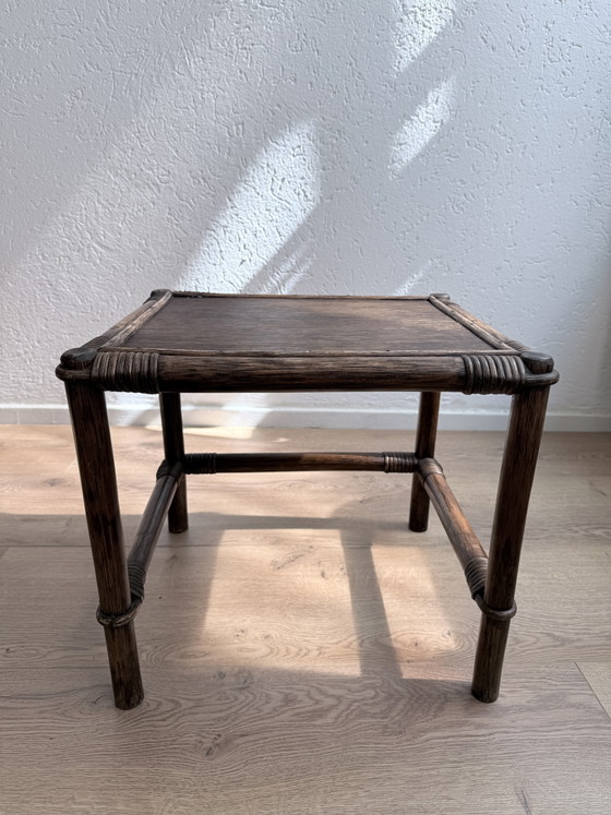 Image 1 of Ensemble de tables gigognes vintage en rotin Manou / Mime (années 1970)