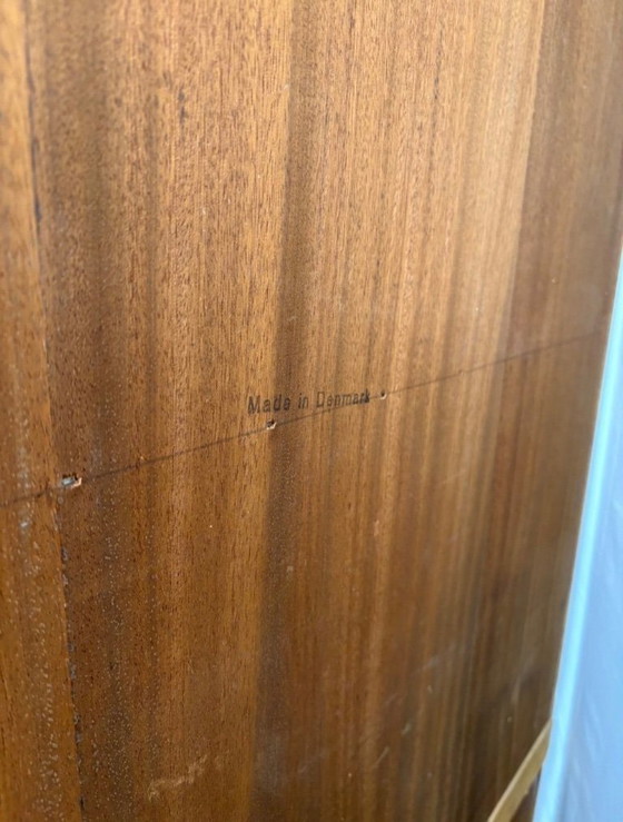 Image 1 of Mueble de pared/librería retro de teca de mediados de siglo de Poul Hundevad (años 60). Un fantástico y elegante mueble de pared