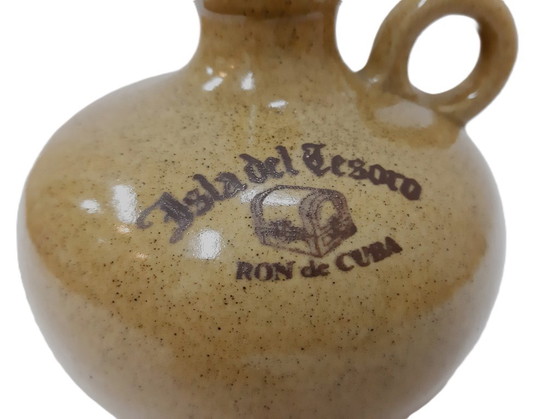 Image 1 of Empty Stoneware bottle, Isla del Tesoro - Ron de Cuba