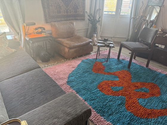 Image 1 of Tappeto monumentale in lana fatto a mano con motivo a serpente – 325 × 204 cm