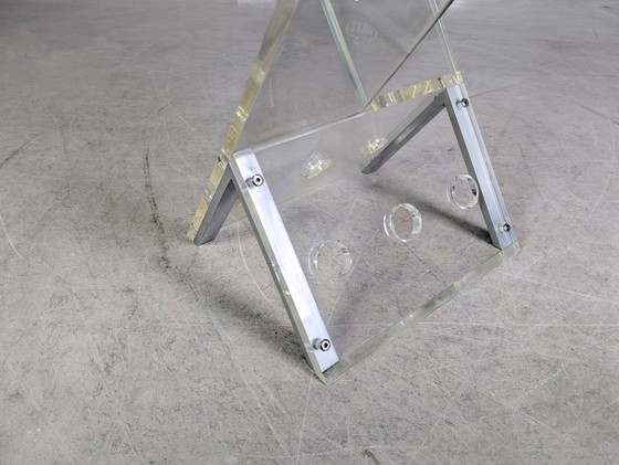 Image 1 of Table basse, verre acrylique, verre, design années 1970/1980, table d'appoint, espace