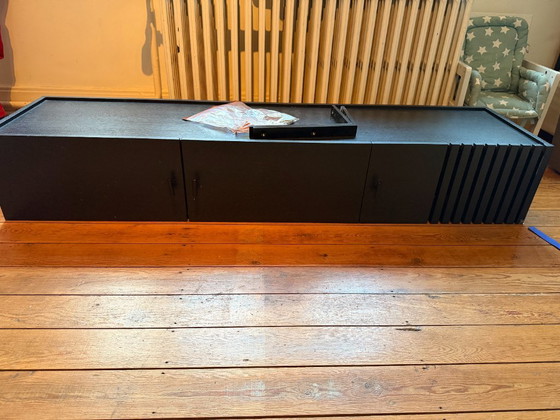 Scandinavian design: floating sideboard in black walnut – Wall cabinet, Wood (photo 3 of 6)