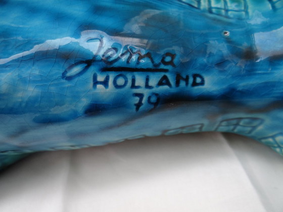 Jema Holland Stier 79, Großer modernistischer Retro-Kunst-Keramikstier – Bildhauerei, Ceramic (photo 2 of 15)