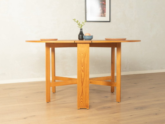 Table pliante vintage des années 1980, Tables de salle à manger, Bois, Marron (photo 5 sur 12)